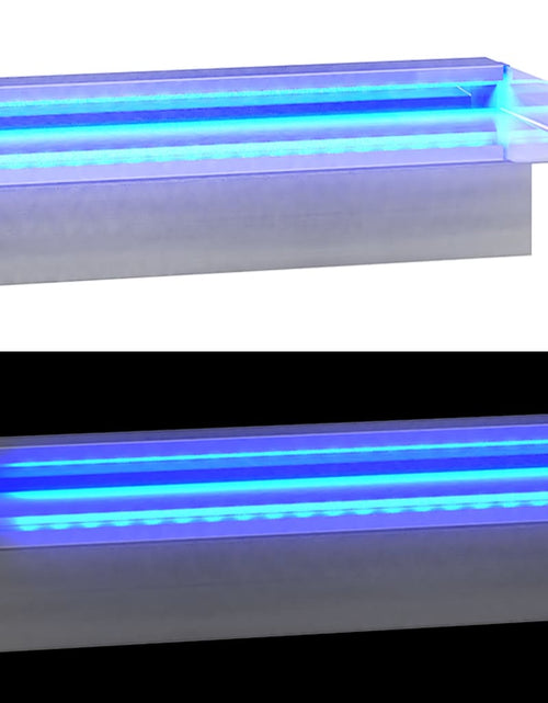 Încărcați imaginea în vizualizatorul Galerie, Deversor de cascadă cu LED-uri RGB, 90 cm, oțel inoxidabil
