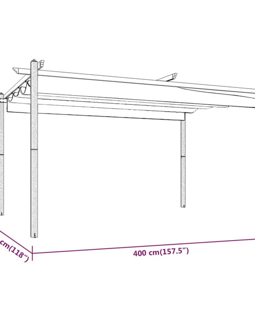 Încărcați imaginea în vizualizatorul Galerie, Pavilion grădină, acoperiș retractabil, crem, 4x3 m
