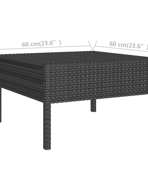 Загрузите изображение в средство просмотра галереи, Set mobilier de grădină cu perne, 5 piese, negru, poliratan
