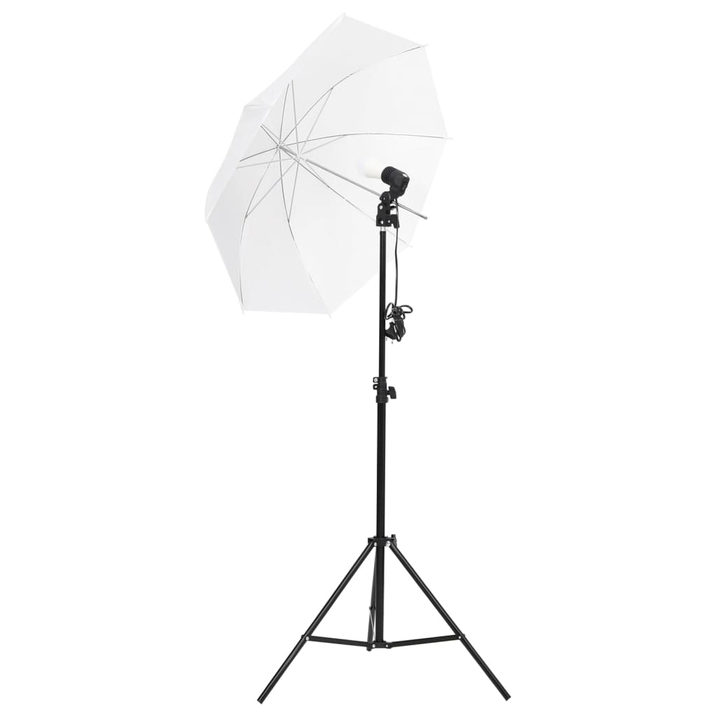 Set studio foto cu set de lumini, fundal și reflector