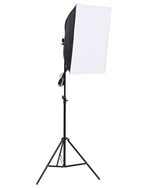 Încărcați imaginea în vizualizatorul Galerie, Set studio foto cu lampă softbox, fundal și reflector
