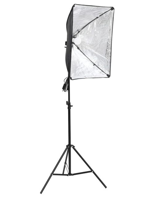 Încărcați imaginea în vizualizatorul Galerie, Set studio foto cu lampă softbox, fundal și reflector
