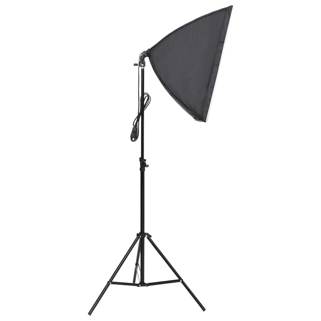 Set studio foto cu lampă softbox, fundal și reflector