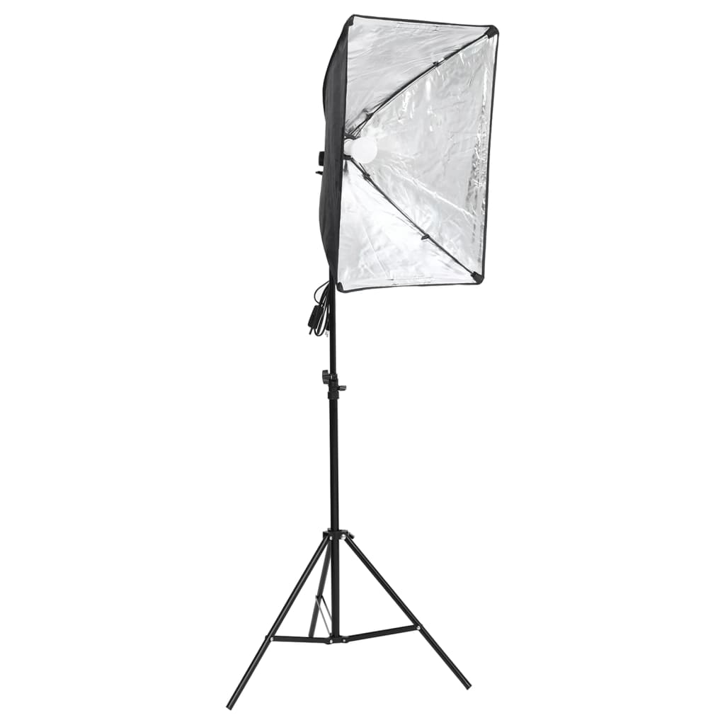 Kit studio foto cu lumină softbox și fundal