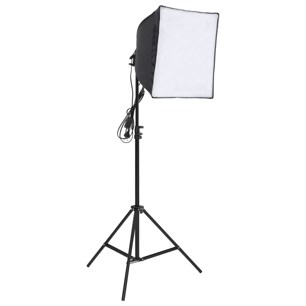 Kit studio foto cu set de lămpi, fundal și reflector