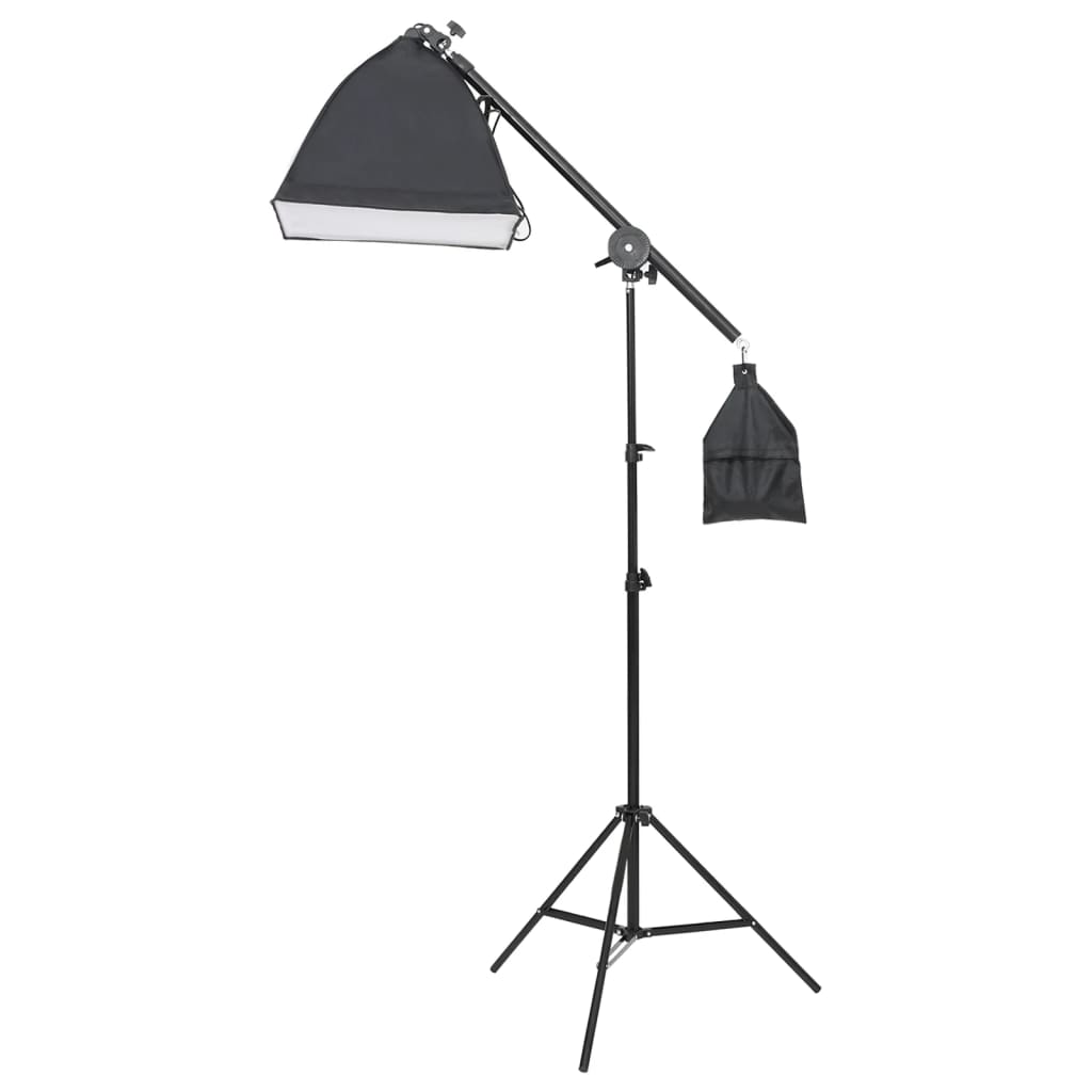 Kit studio foto cu set de lămpi, fundal și reflector