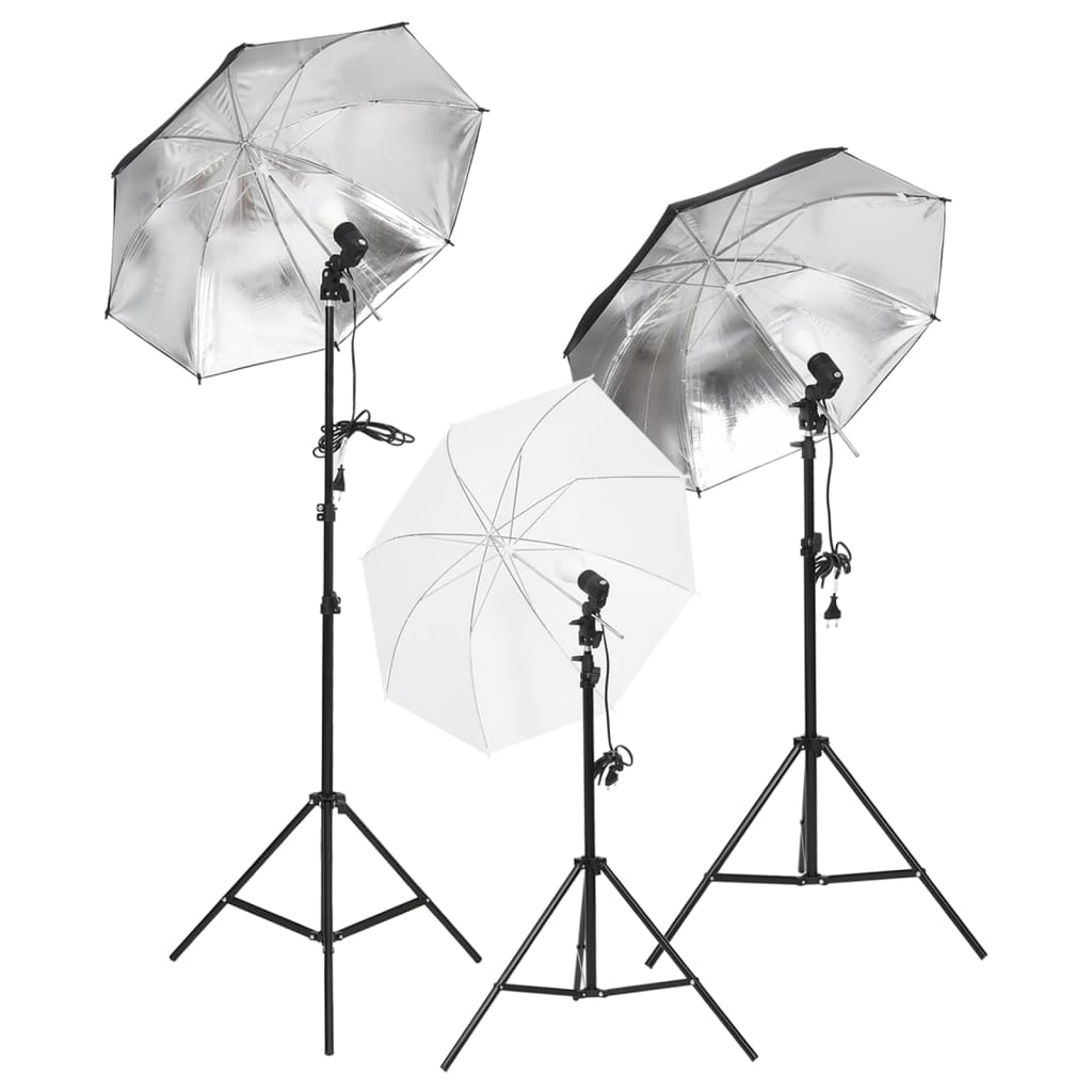 Kit studio foto cu set de lumină și fundal