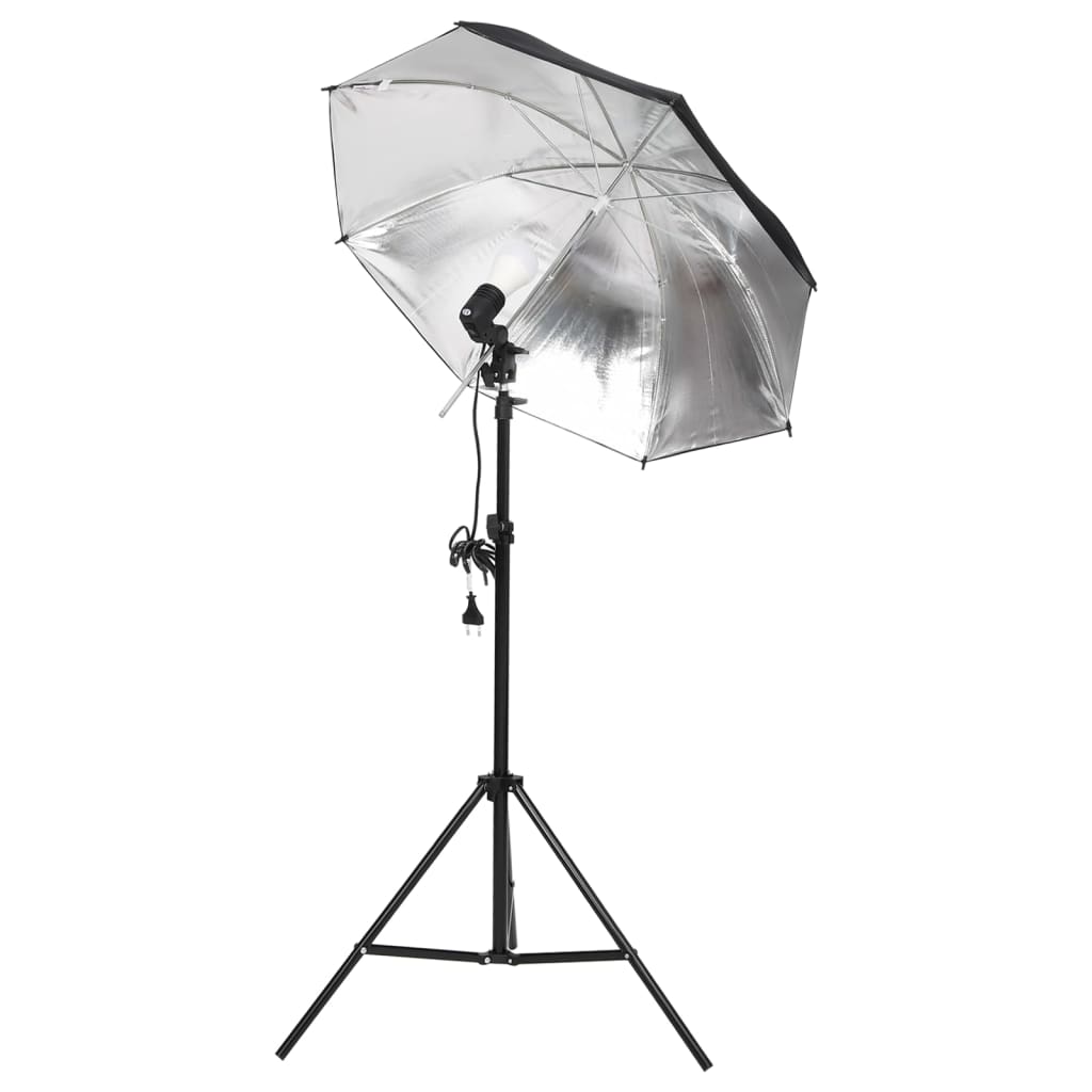 Kit studio foto cu set de lumini, fundal și reflector