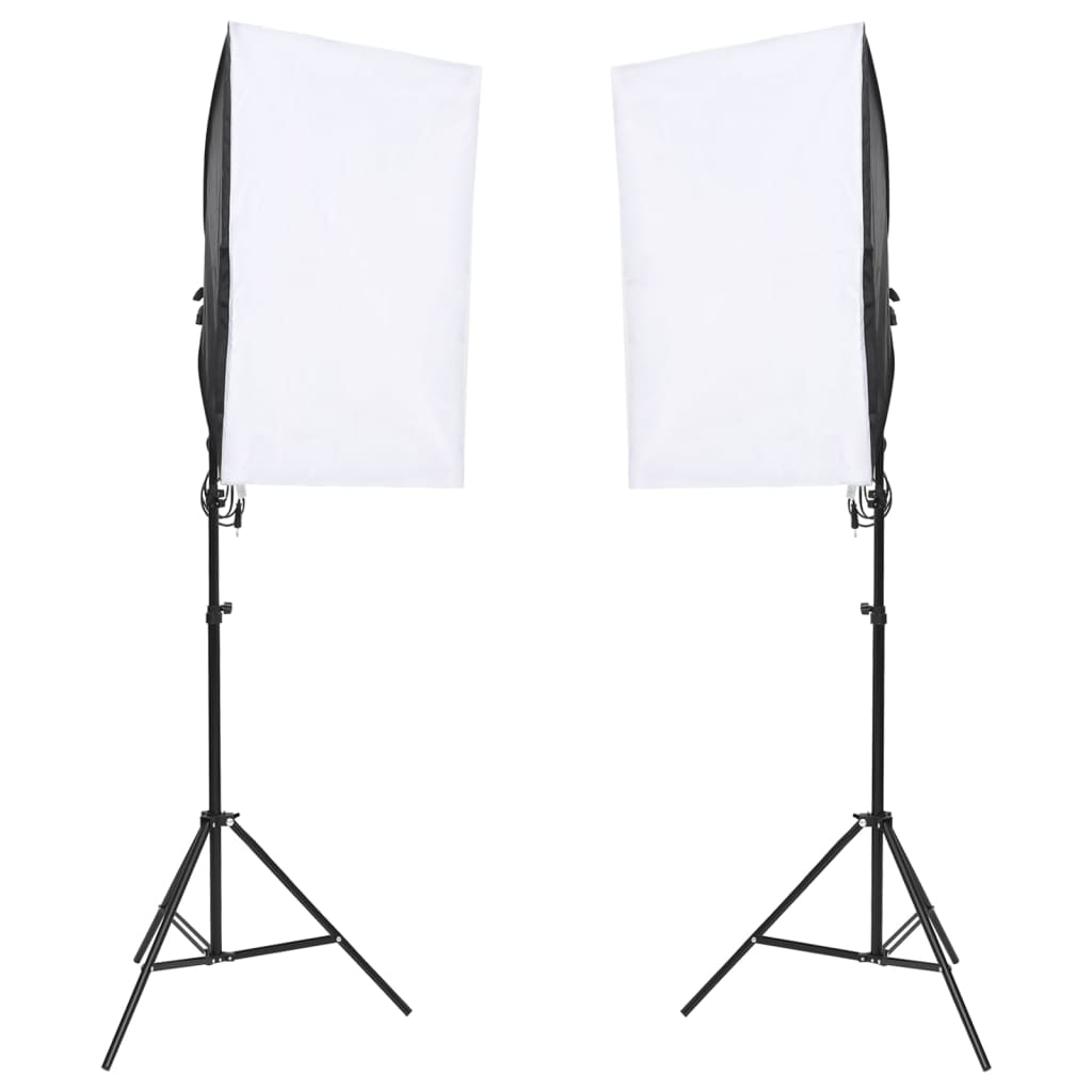 Kit studio foto cu set de lumină și fundal