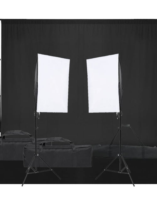 Încărcați imaginea în vizualizatorul Galerie, Kit studio foto cu set de lumină și fundal
