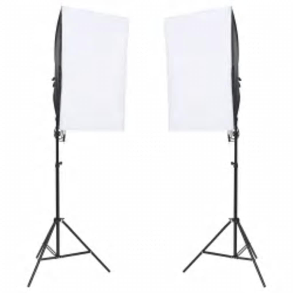 Kit studio foto cu set de lumină și fundal