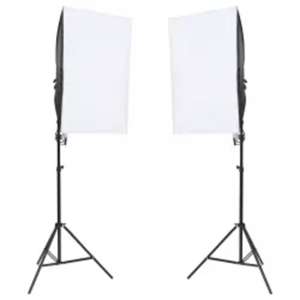 Set studio foto cu lumină, fundal și reflector