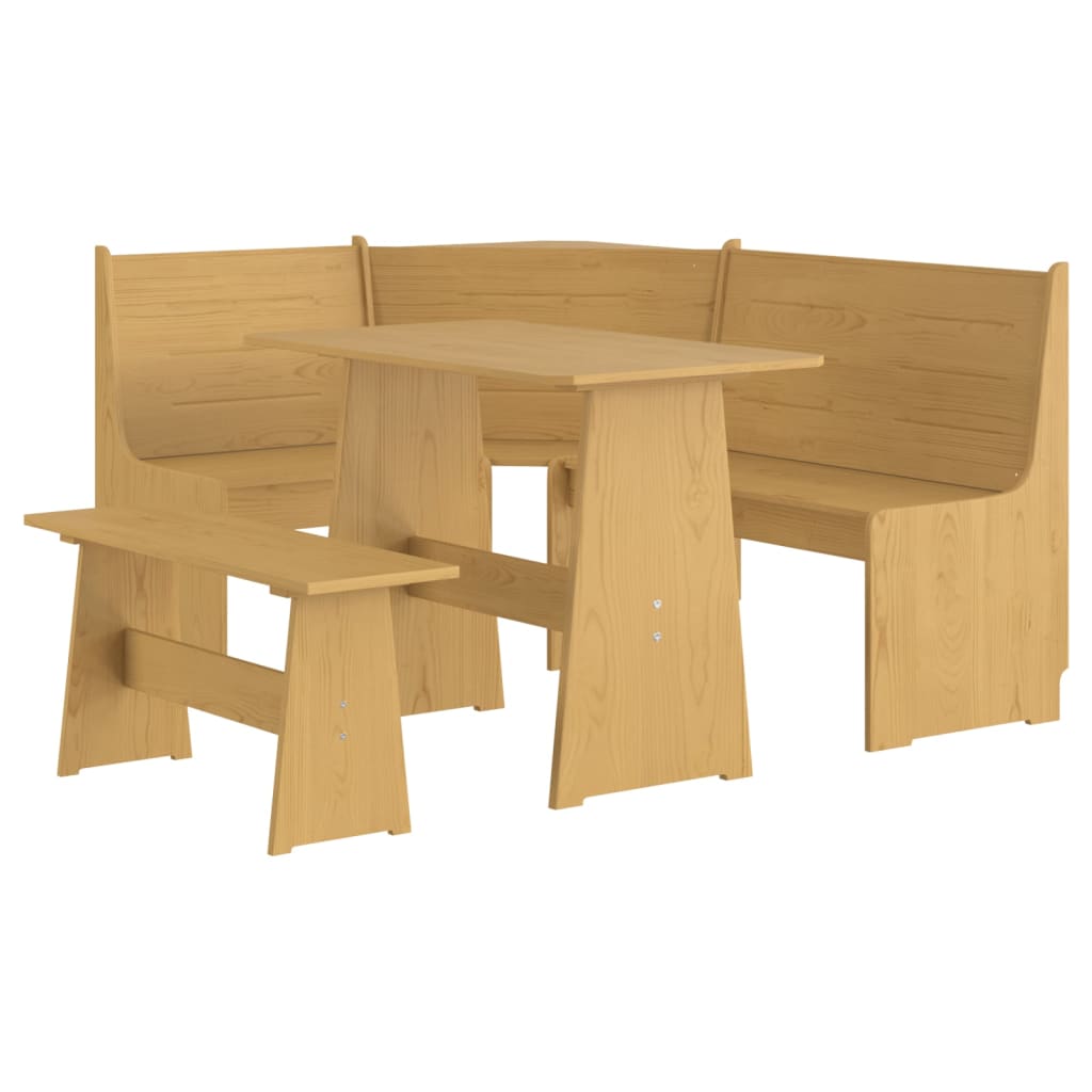 Set mobilier de bucătărie „REINE”, 3piese, maro miere, lemn pin