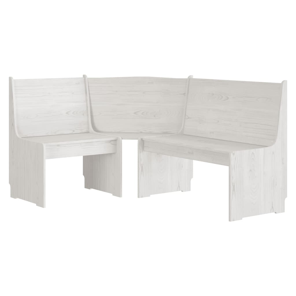 Set mobilier de bucătărie „REINE”, 3 piese, alb, lemn masiv pin