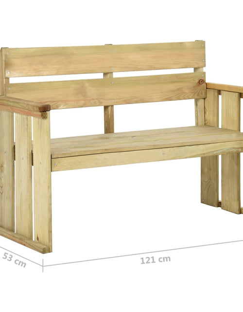 Загрузите изображение в средство просмотра галереи, Bancă de grădină, 121 cm, lemn de pin tratat

