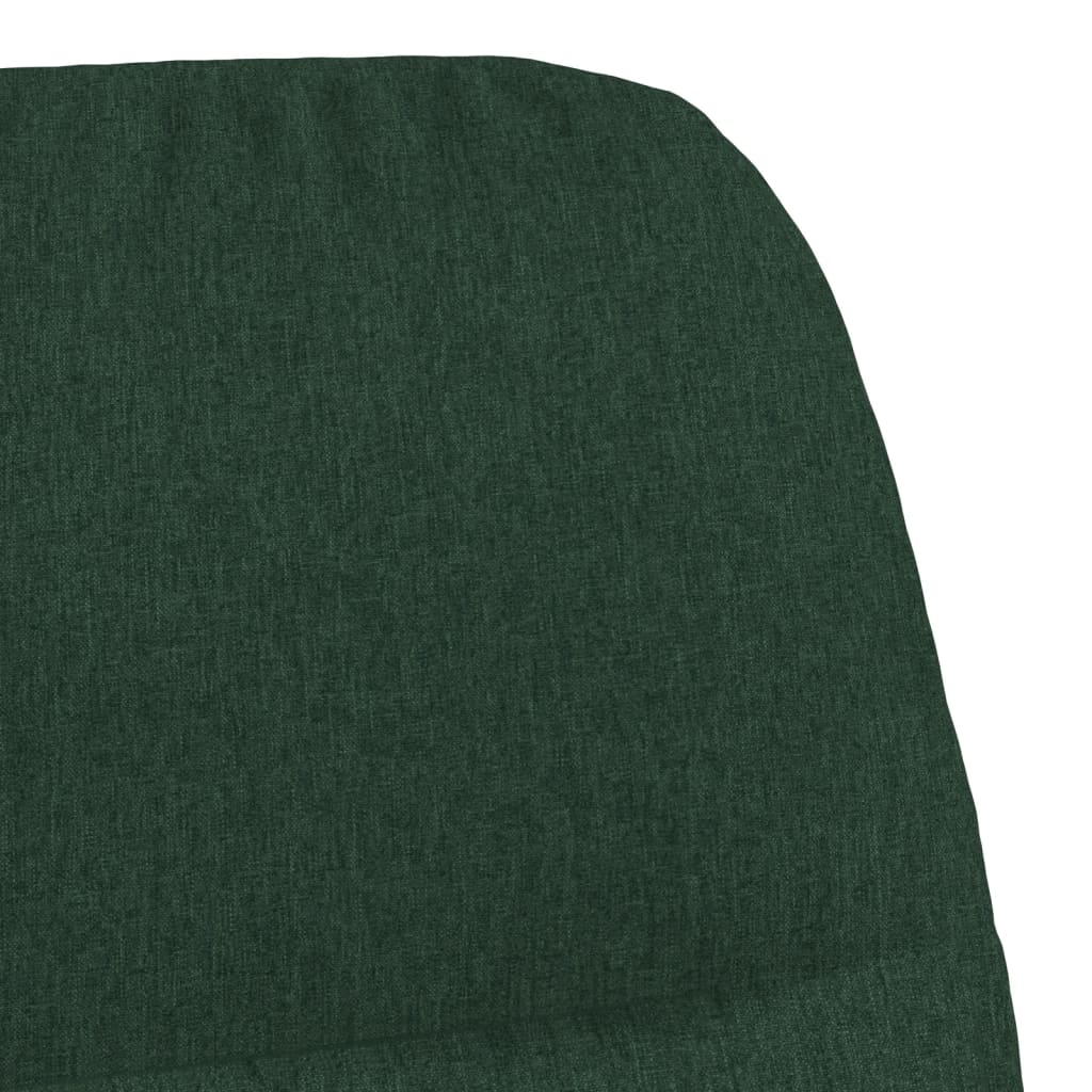 Scaun de relaxare, verde închis, material textil