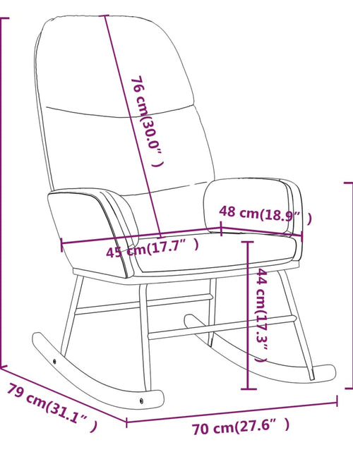 Загрузите изображение в средство просмотра галереи, Scaun balansoar, albastru, material textil
