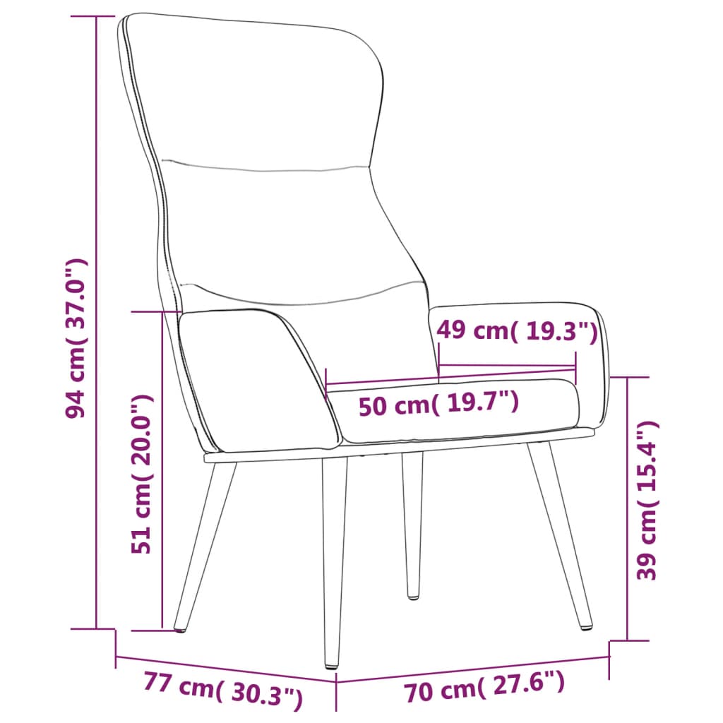 Scaun de relaxare, gri închis, material textil