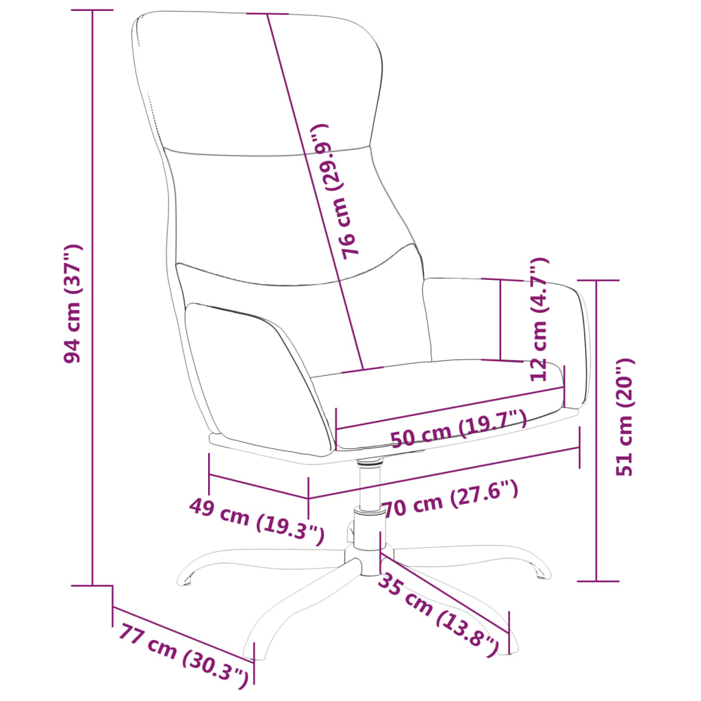 Scaun de relaxare, gri închis, material textil