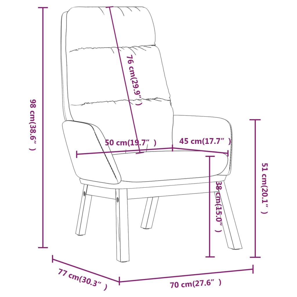 Scaun de relaxare, gri deschis, material textil