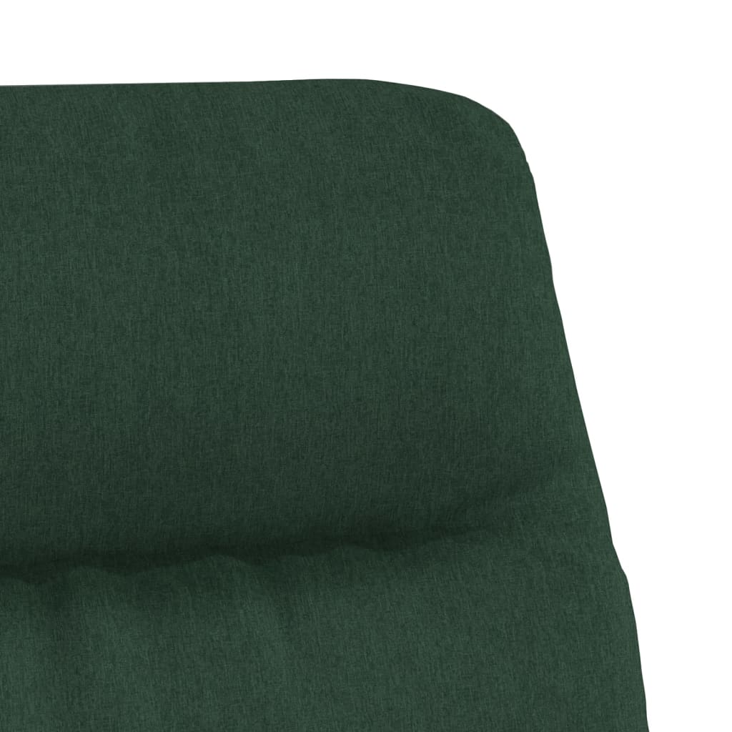 Scaun de relaxare, verde închis, material textil