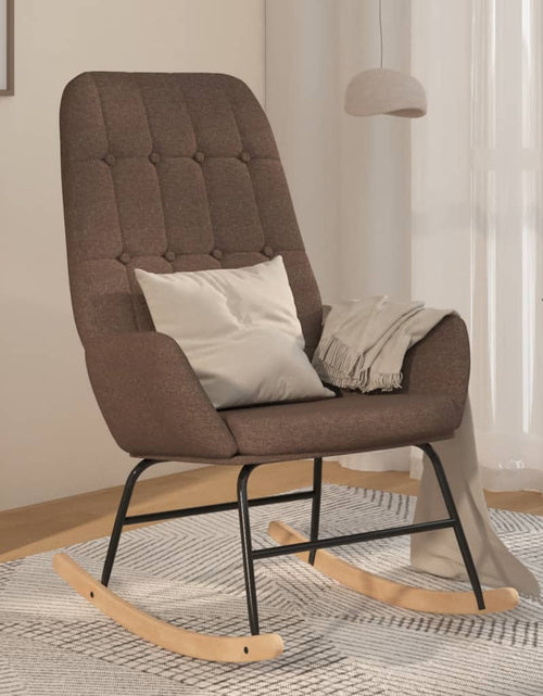 Загрузите изображение в средство просмотра галереи, Scaun balansoar, gri taupe, material textil
