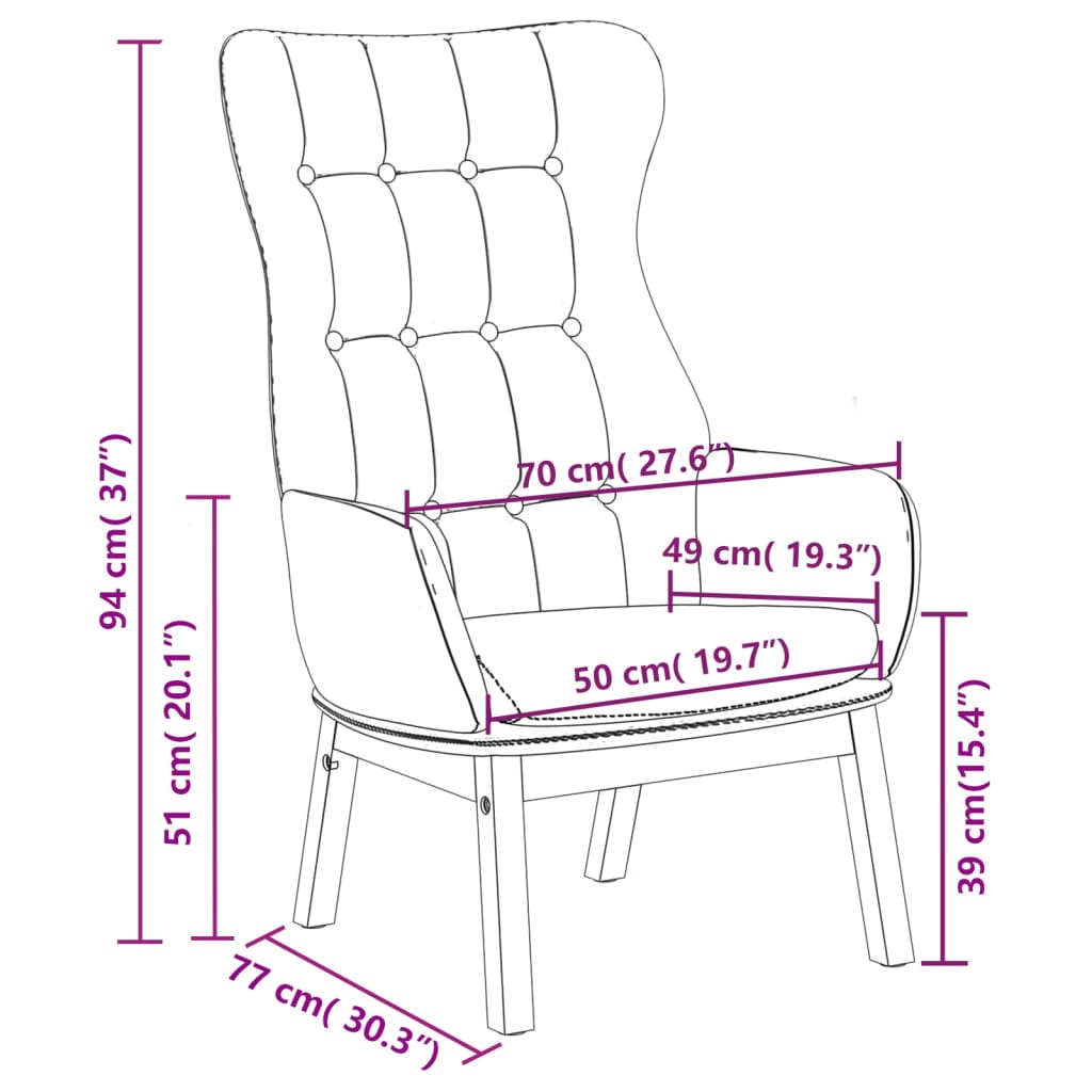 Scaun de relaxare, gri închis, material textil