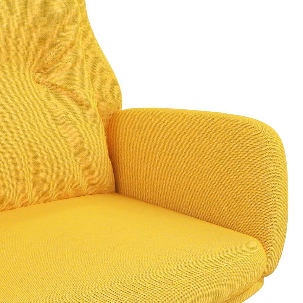 Scaun de relaxare, galben muștar, material textil