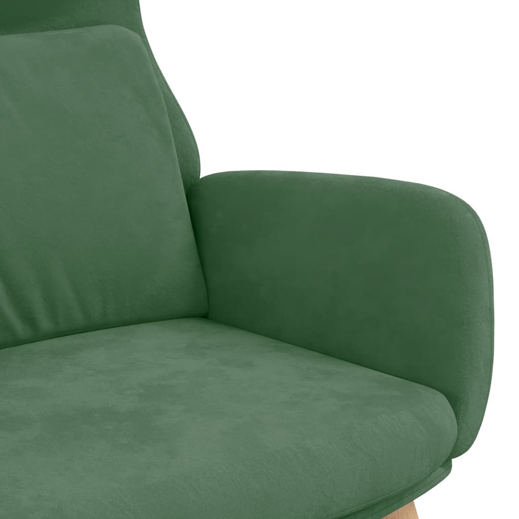 Scaun de relaxare, verde deschis, catifea