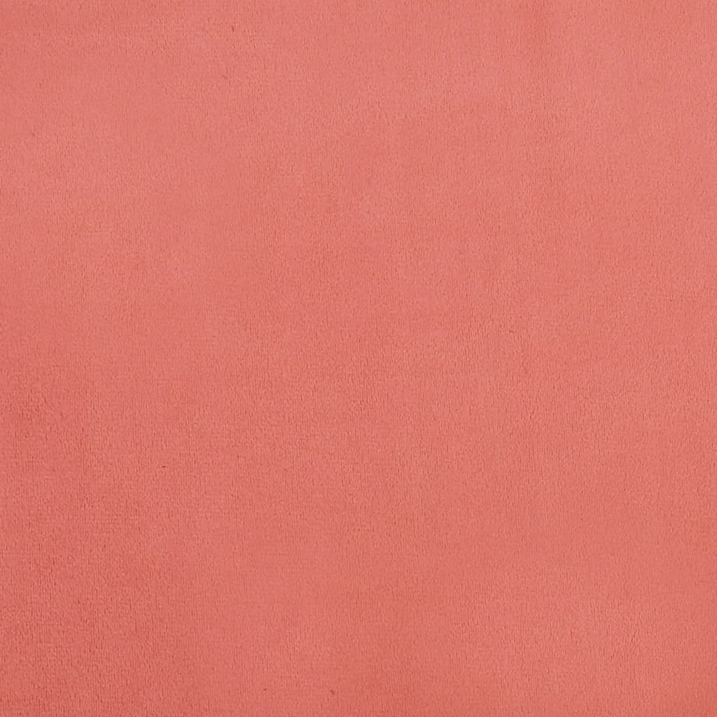 Taburet, roz, 45x29,5x35 cm, catifea