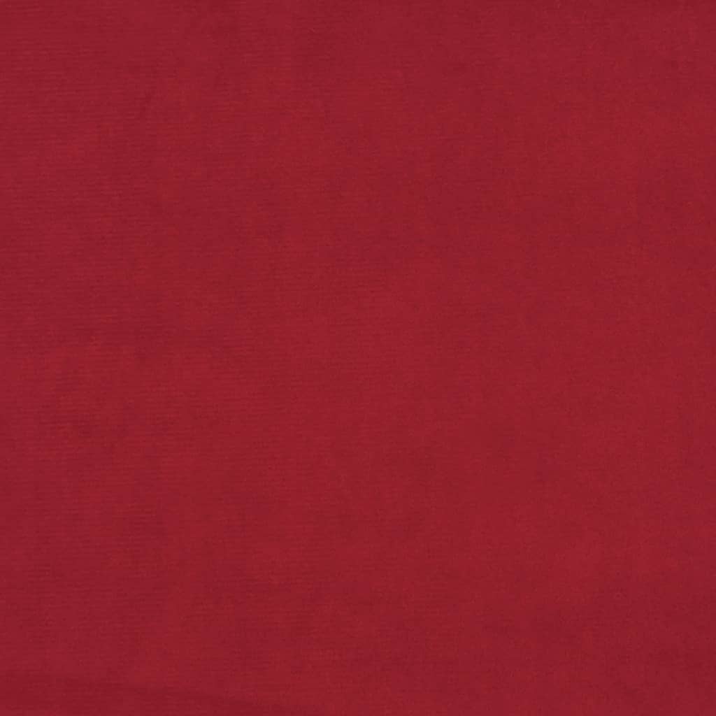 Taburet, roșu vin, 45x29,5x35 cm, catifea