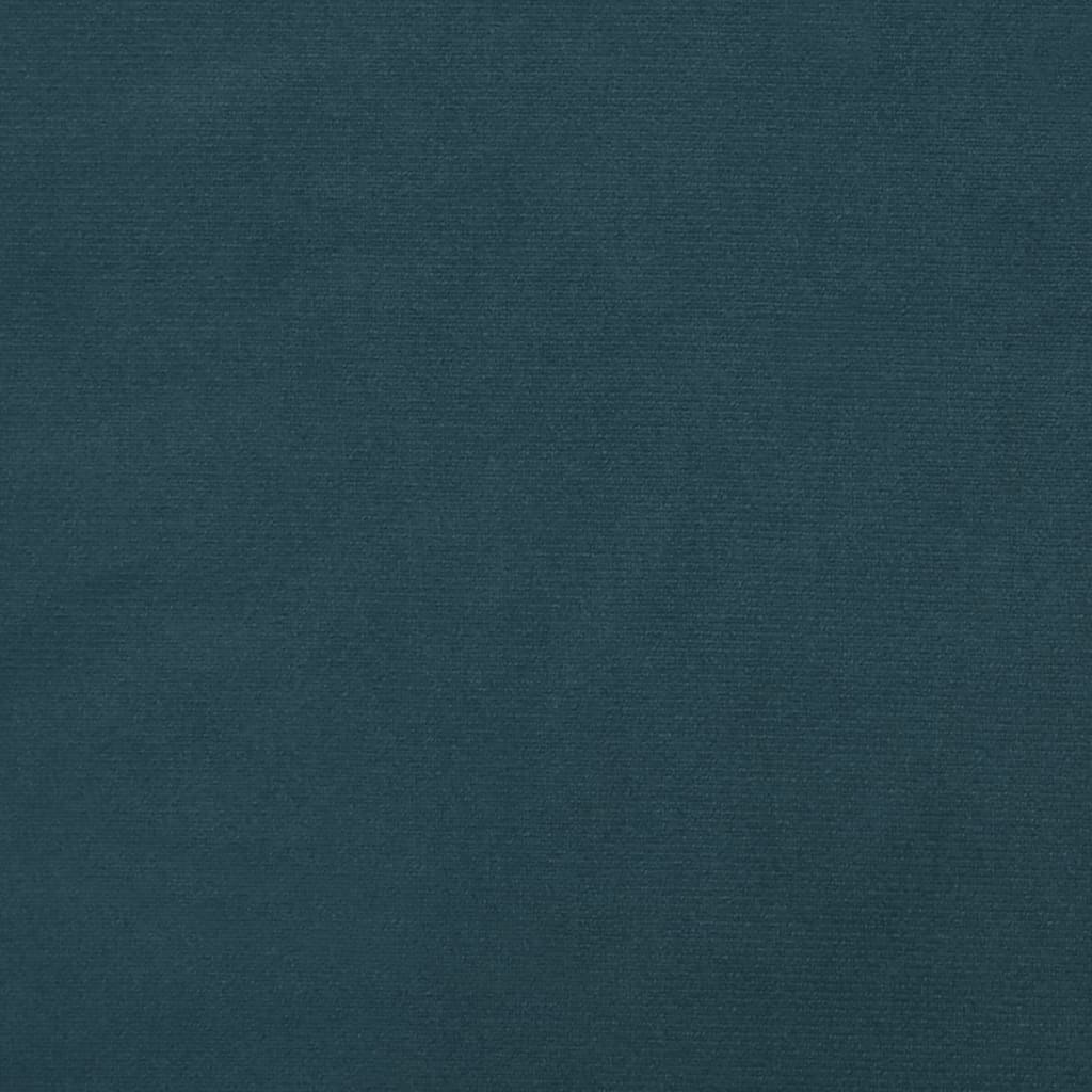 Taburet, albastru, 45x29,5x35 cm, catifea