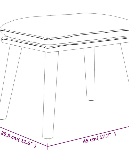 Загрузите изображение в средство просмотра галереи, Taburet, gri închis, 45x29,5x35 cm, textil &amp; piele ecologică
