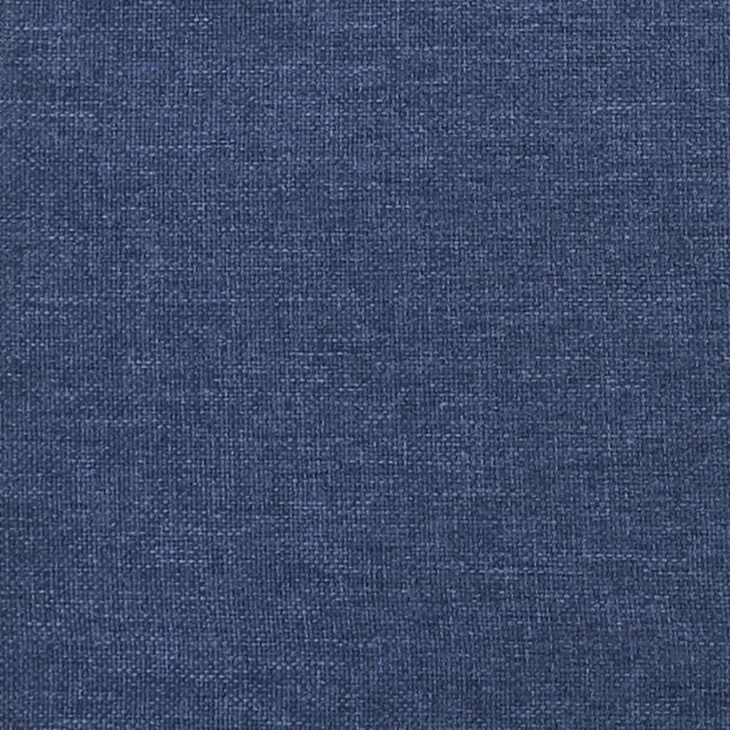 Taburet, albastru, 45x29,5x35 cm, material textil și piele eco