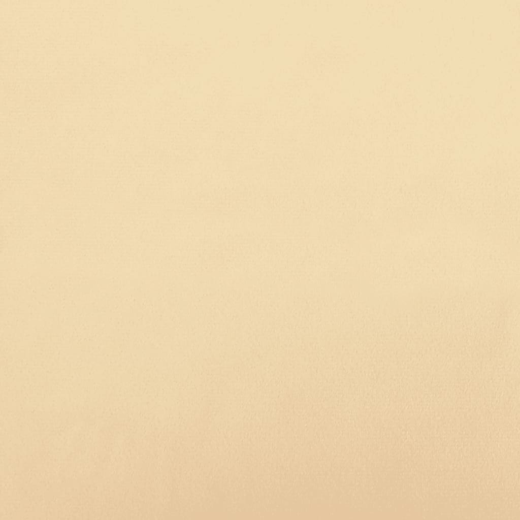 Taburet, crem alb, 45x29,5x35 cm, catifea