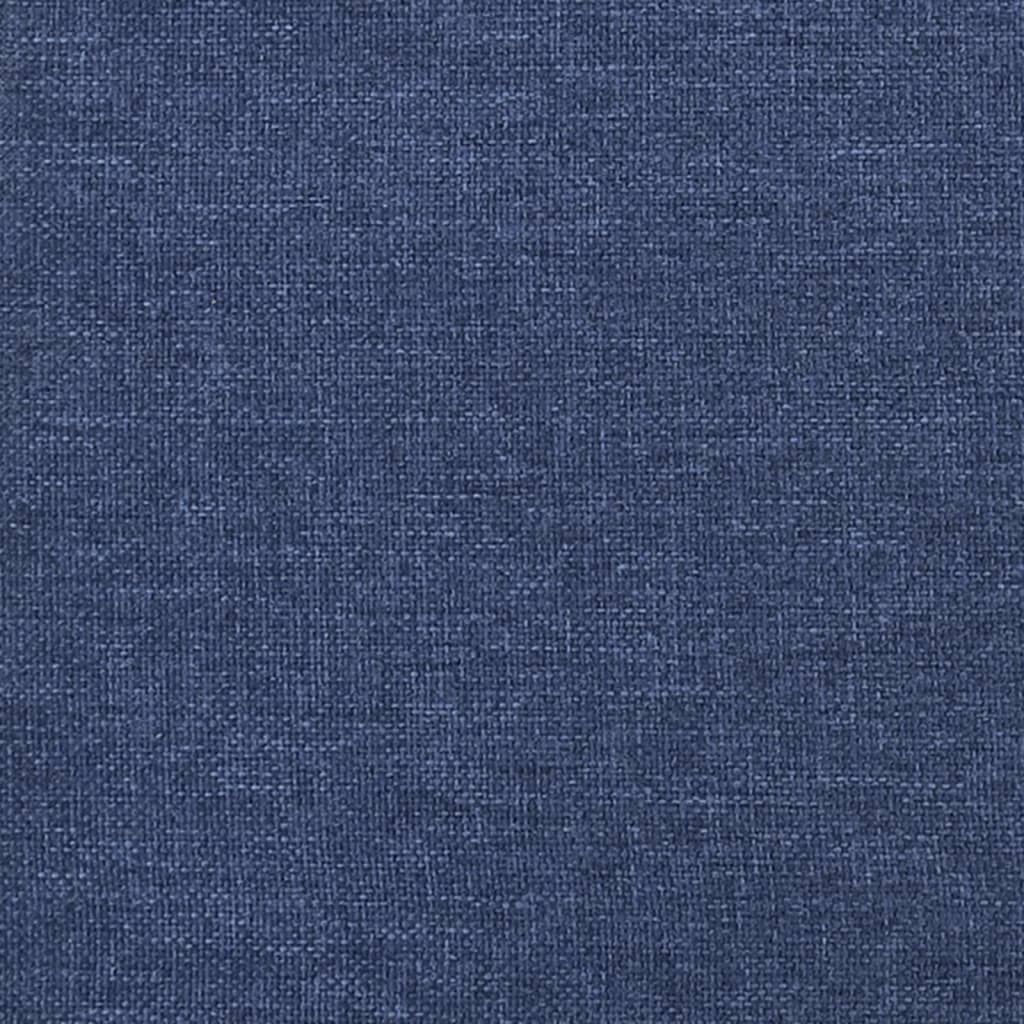 Taburet, albastru, 45x29,5x35 cm, material textil și piele eco