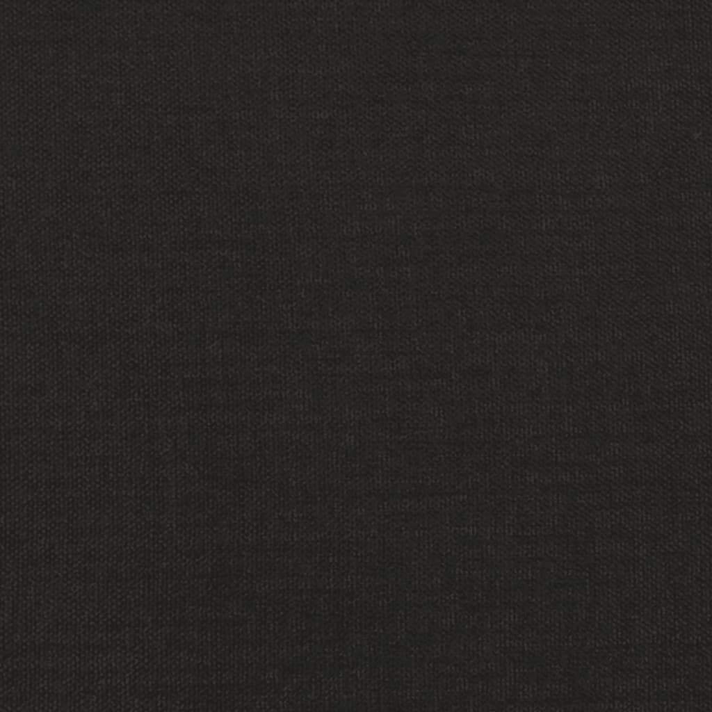 Taburet, negru, 45x29,5x35 cm, textil & piele ecologică