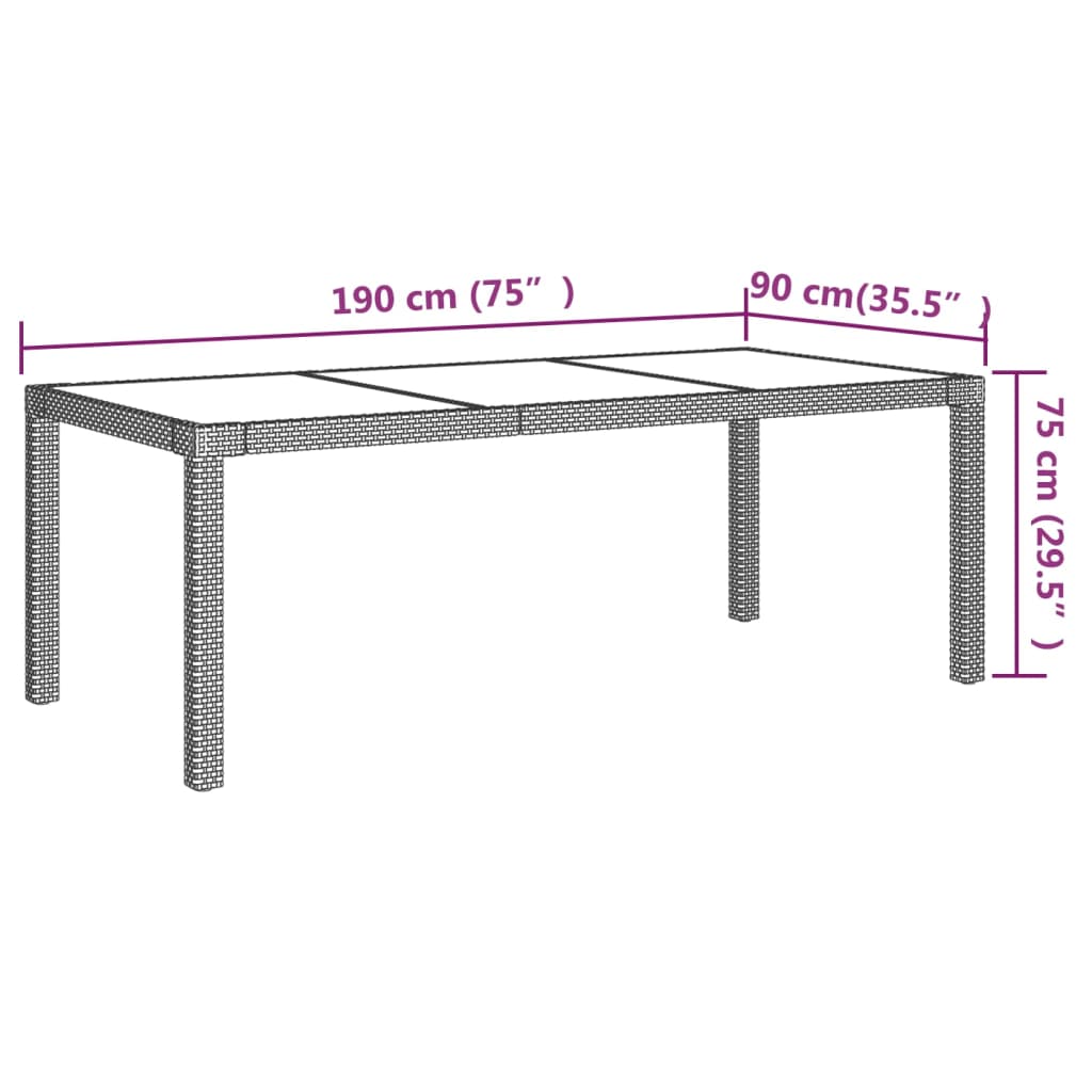 Set mobilier de grădină cu perne, 7 piese, gri, poliratan