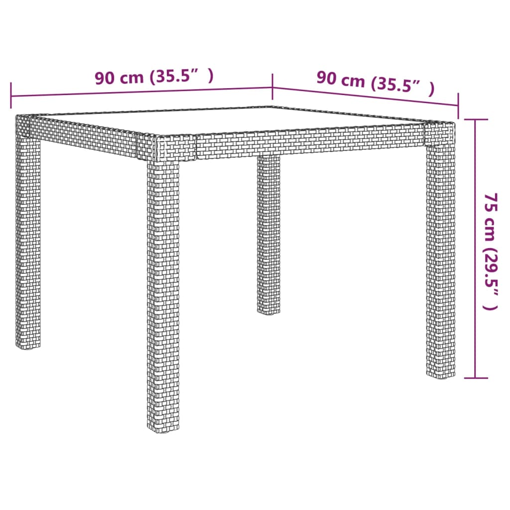 Set mobilier exterior cu perne, 3 piese, negru/gri, poliratan