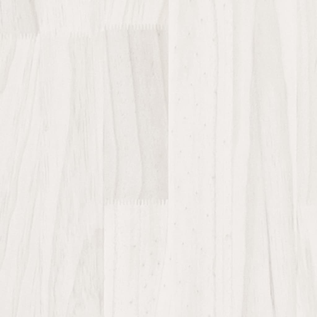 Dulapuri laterale, 3 buc., alb, lemn masiv de pin