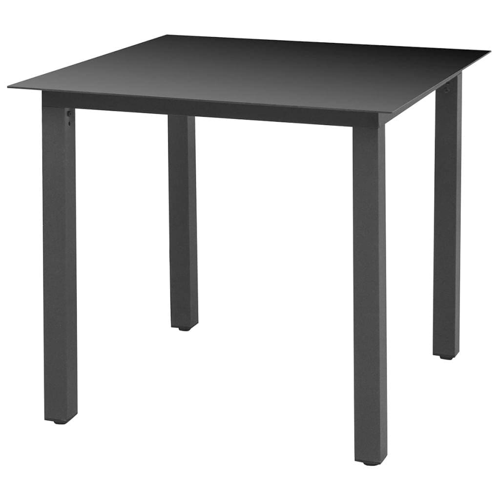 Set mobilier de grădină cu perne, 3 piese, negru, poliratan - Lando