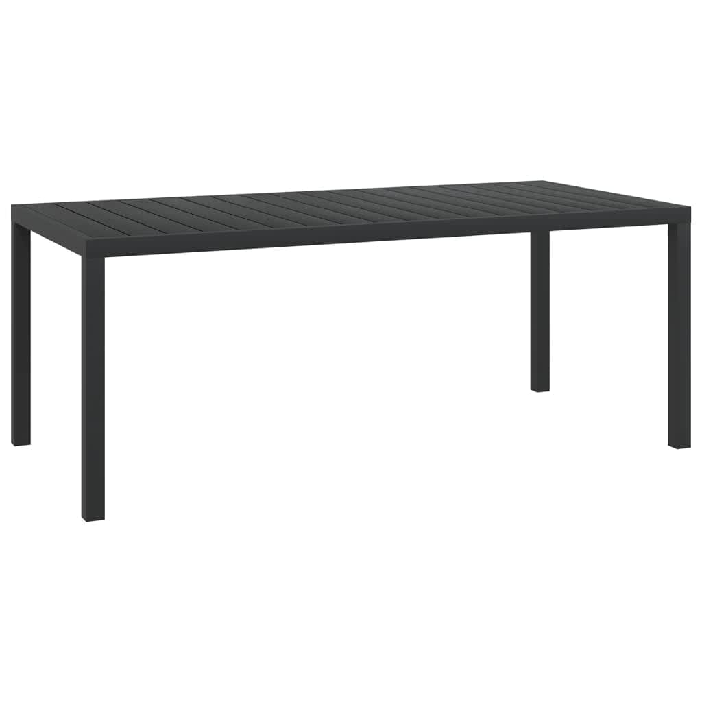 Set mobilier de grădină cu perne, 9 piese, negru, poliratan