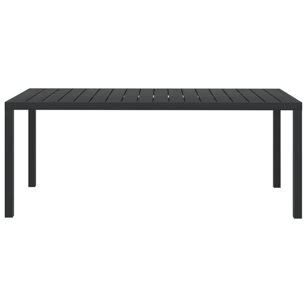 Set mobilier de grădină cu perne, 9 piese, negru, poliratan