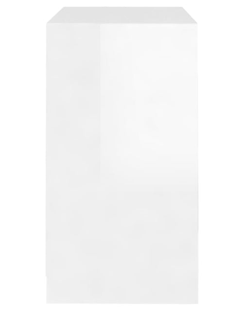 Загрузите изображение в средство просмотра галереи, Servantă, alb extralucios, 70x41x75 cm, lemn prelucrat

