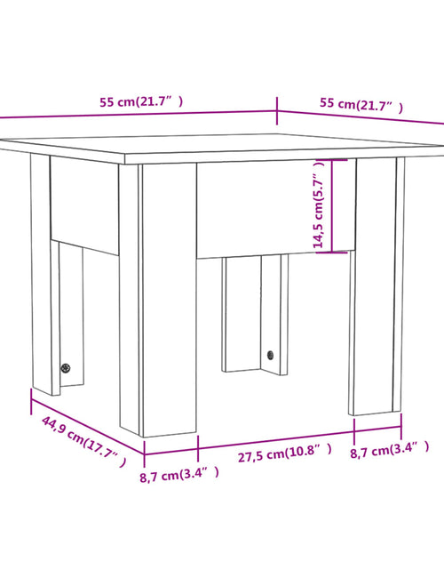 Загрузите изображение в средство просмотра галереи, Măsuță de cafea, alb, 55x55x42 cm, lemn prelucrat
