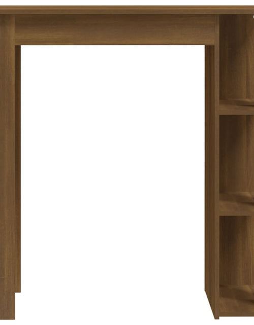 Загрузите изображение в средство просмотра галереи, Masă de bar cu raft, stejar maro, 102x50x103,5 cm, PAL
