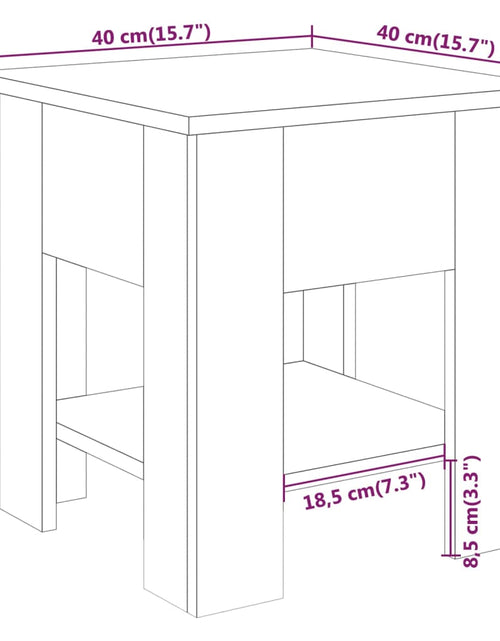 Загрузите изображение в средство просмотра галереи, Măsuță de cafea, gri sonoma, 40x40x42 cm, lemn prelucrat
