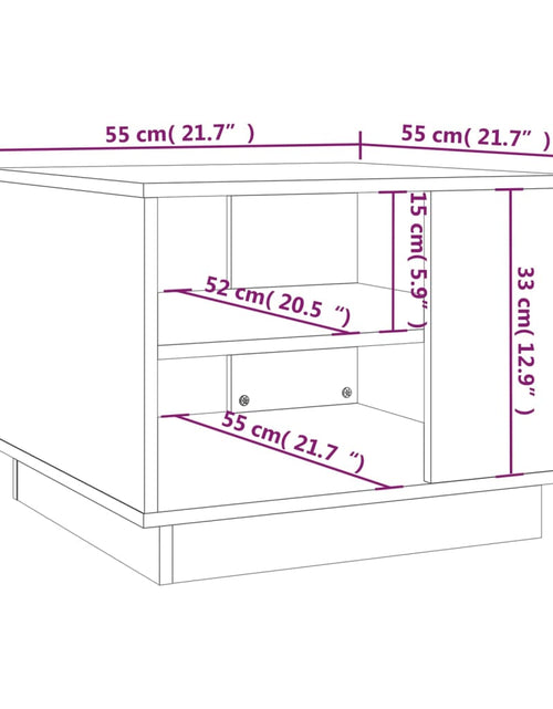 Загрузите изображение в средство просмотра галереи, Măsuță de cafea, gri sonoma, 55x55x43 cm, lemn prelucrat
