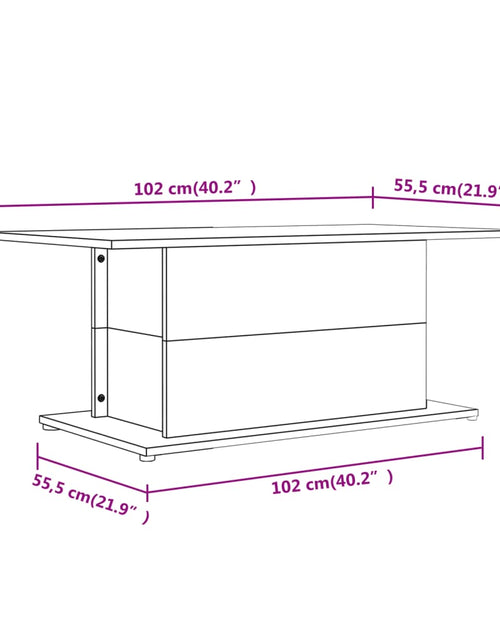 Загрузите изображение в средство просмотра галереи, Măsuță de cafea, gri sonoma, 102x55,5x40 cm, lemn compozit
