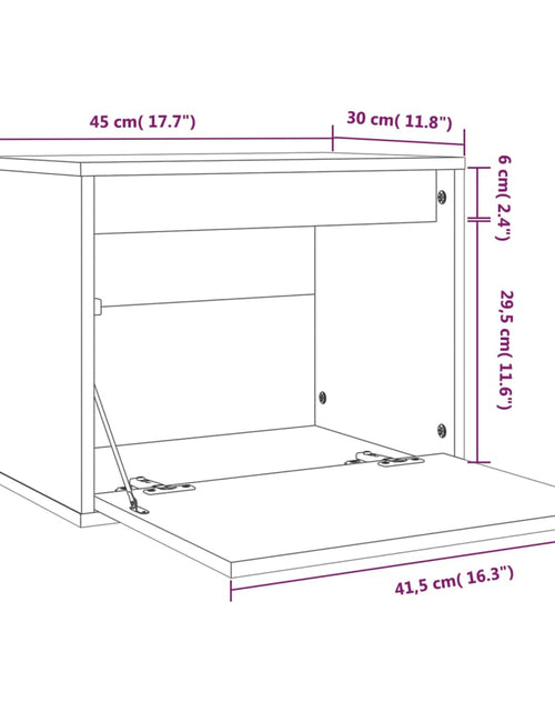 Încărcați imaginea în vizualizatorul Galerie, Dulap de perete, 45x30x35 cm, lemn de pin

